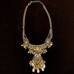 Coral & Turquoise Bohemian Necklace